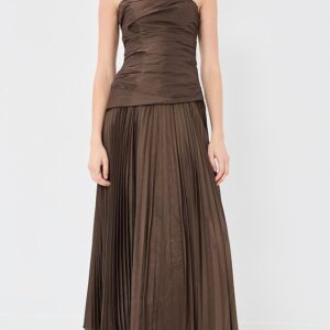 SIMKHAI Arie Strapless Bustier Midi Dress