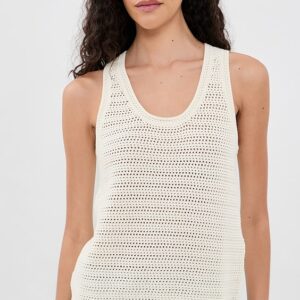 ANINE BING Arie Tank in Ivory