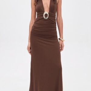 Runaway the Label Arina Halter Maxi Dress