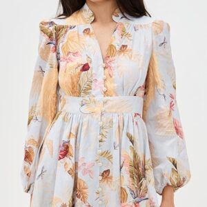 Zimmermann Ascension Plunge Mini Dress