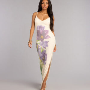 Athena Beaded Sequin Floral Formal Dress