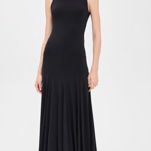 Augusta Open Back Sleeveless Turtleneck Maxi Dress