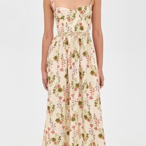 Agua Bendita Aura Marcia Embroidered Underwire Maxi Dress