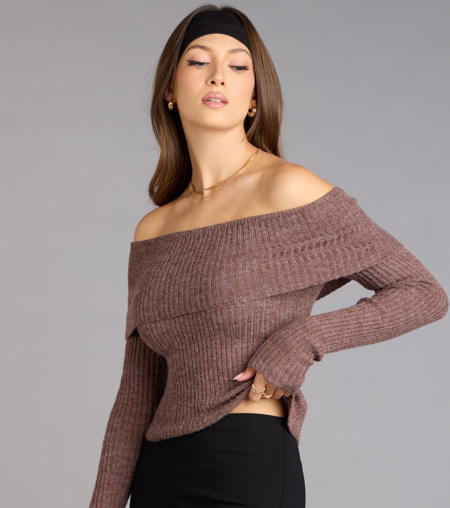 Windsor Autumn Muse Off-The-Shoulder Sweater