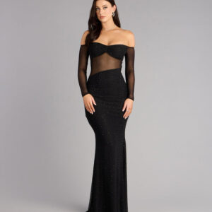 Windsor Azarliah Rhinestone Mesh Mermaid Formal Dress Azarliah Rhinestone Mesh Mermaid Formal Dress