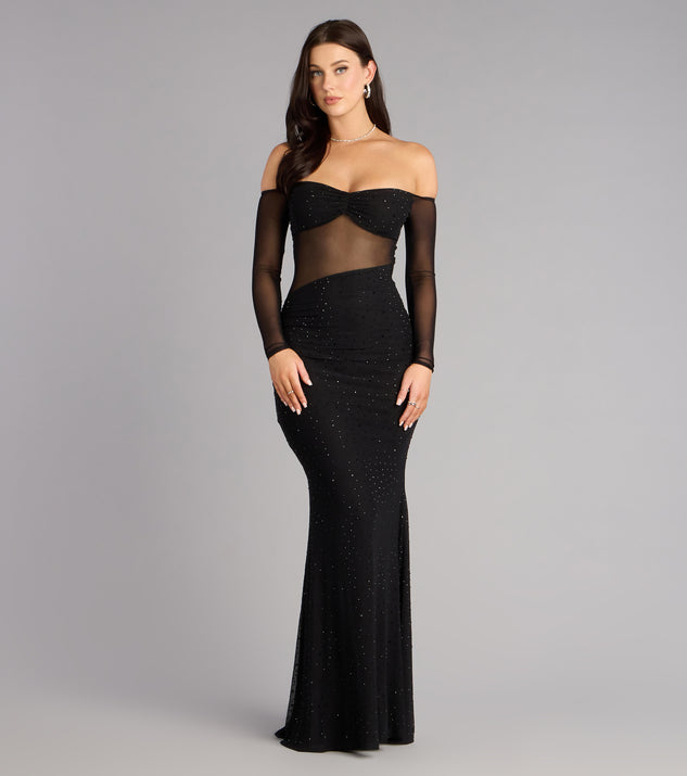 Windsor Azarliah Rhinestone Mesh Mermaid Formal Dress