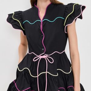 CeliaB Baba Cay Black Short Dress