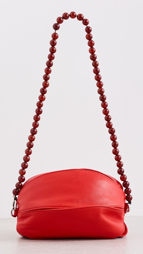 Lemaire Balloon Slits Bi-Material Bag In Leather