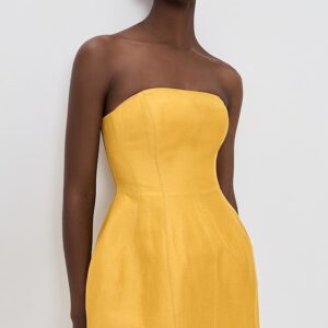 Aje Baret Strapless Mini Dress