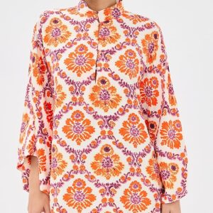 Baroque Print Mini Caftan