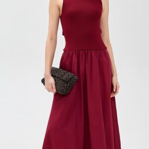 Bateau Cut Out Dress