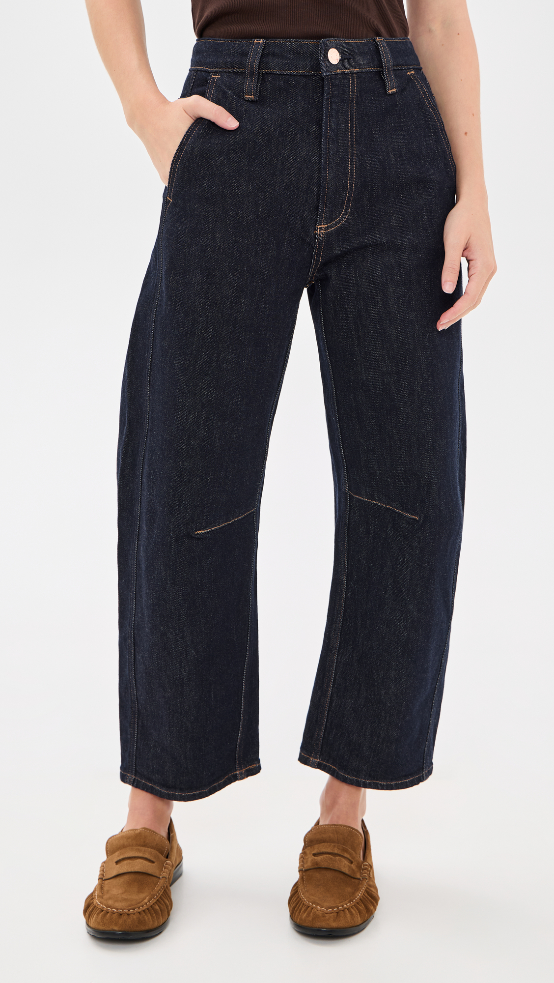 Pistola Beau Seamed Crescent Raw Jeans