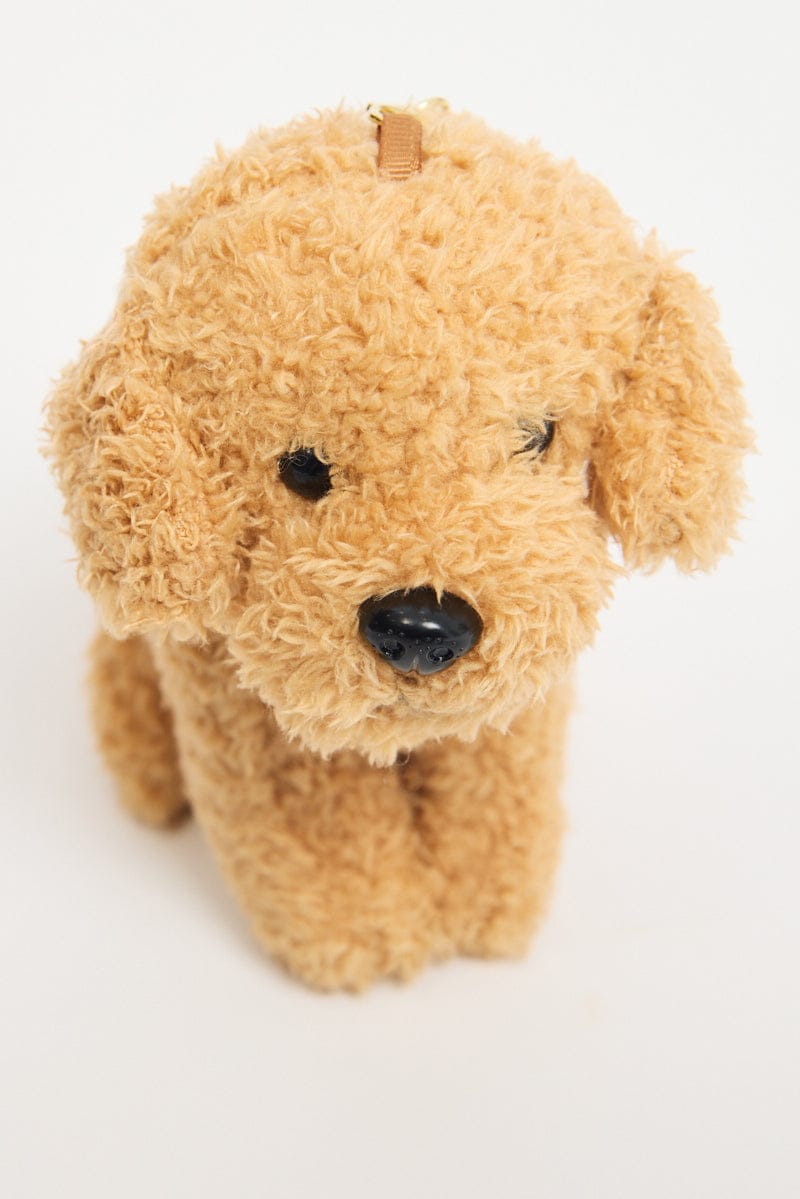 Ally Fashion Beige Teddy Dog Keyring Bag Charm
