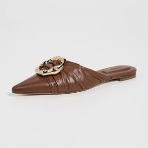 SIMKHAI Belle Leather Pointed Toe Mules
