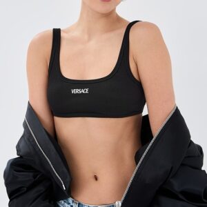 Versace Bio Cotton Rib Bra