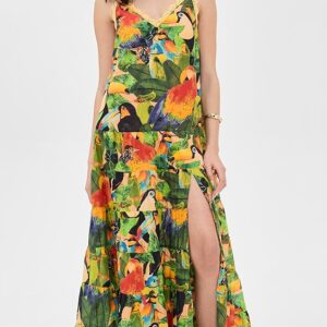 FARM Rio Bird Leaves Long Dress