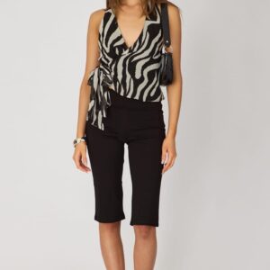 Ally Fashion Black Capri Slim Pants