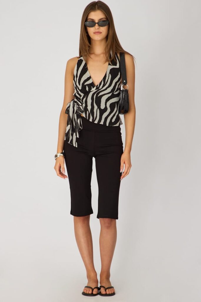 Ally Fashion Black Capri Slim Pants