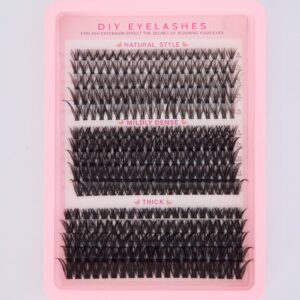 Black Diy Eyelash Extension Mixed Dense Set