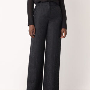 Black Jacquard Straight Leg Trouser Black Jacquard Straight Leg Trouser