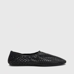 Black Lasercut Ballet Pump