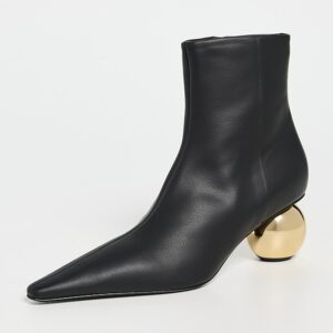Marni Black Leather Ankle Boots