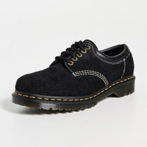 Dr. Martens Black Long Napped Suede Low Boots