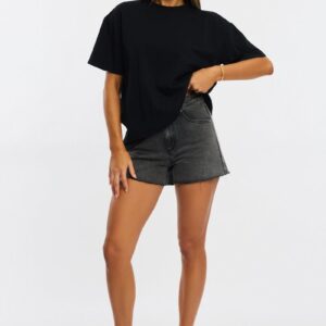 Ally Fashion Black Oversized Tee Short Sleeve Black Oversized Tee Short Sleeve