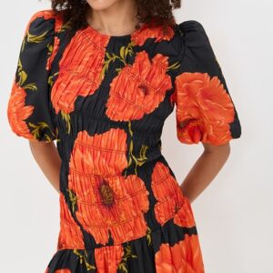 Never Fully Dressed Black Poppy Mini Nara Dress