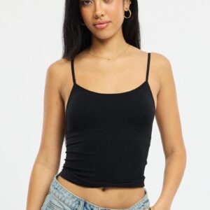 Ally Fashion Black Singlet Top Seamless Black Singlet Top Seamless