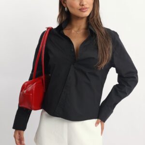 Black Smart Fit Shirt Long Sleeves Collared