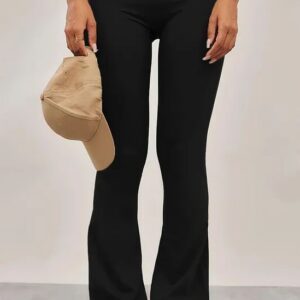 PrettyLittleThing Black Ultimate Sculpt Flare Yoga Pants