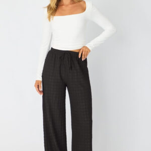 Ally Fashion Black Wide Leg Pant Elasticated Waist