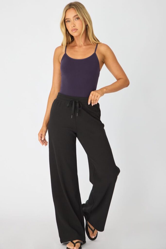Ally Fashion Black Wide Leg Pants Elasticated Waist