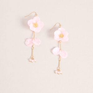 Windsor Bloom Drop Floral Linear Earrings Bloom Drop Floral Linear Earrings