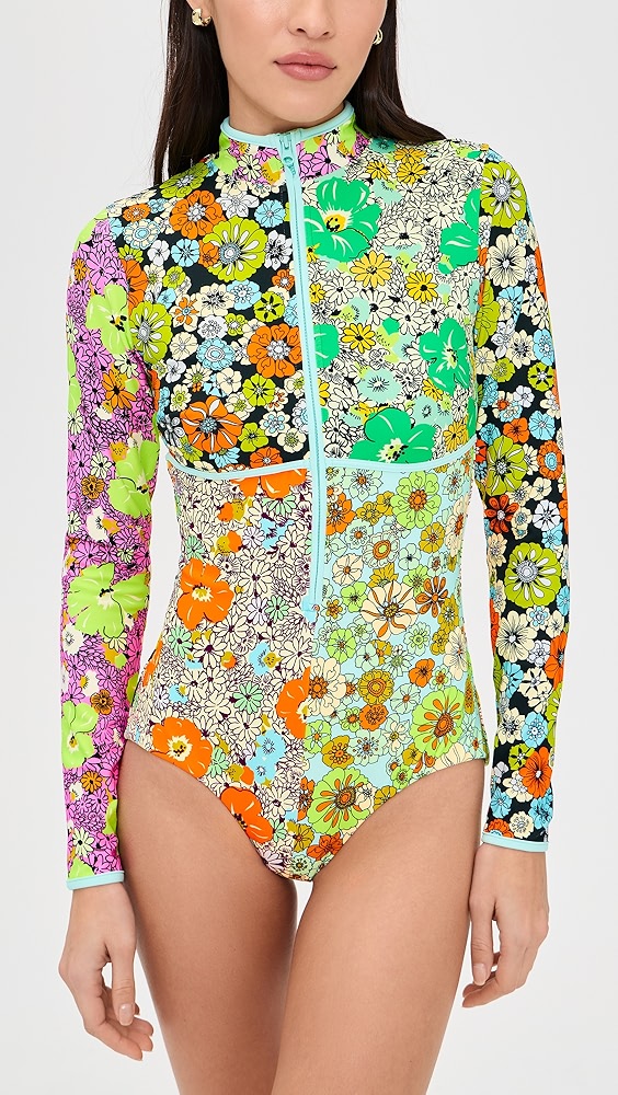ALÉMAIS Blossom Zip Front One Piece
