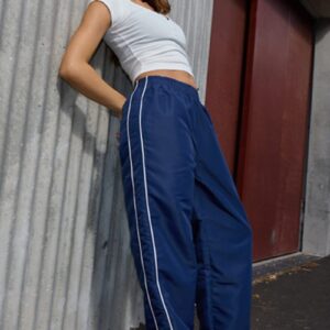 Ally Fashion Blue Track Pants Wide Leg Blue Track Pants Wide Leg