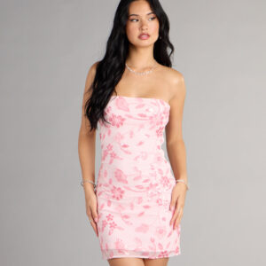 Windsor Blush Bloom Floral Sequin Mini Dress Blush Bloom Floral Sequin Mini Dress