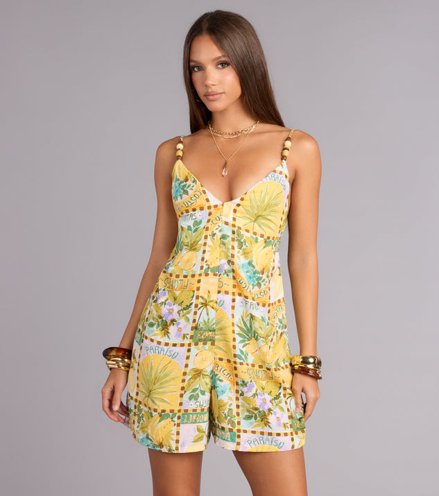 Windsor Boardwalk To Beach Printed Romper