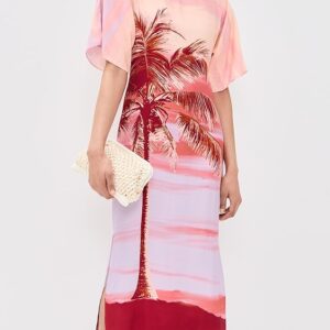 Boat Neck Long Dress