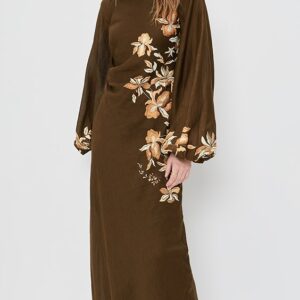 Boat Neck Long Dress