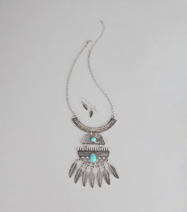 Windsor Boho Bloom Necklace And Earrings Set