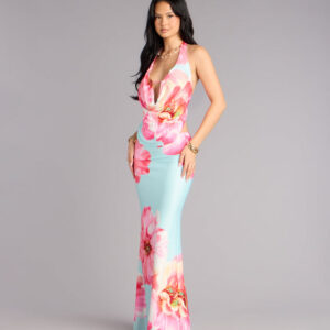 Windsor Bold Confidence Floral Print Cowl Neck Maxi Dress Bold Confidence Floral Print Cowl Neck Maxi Dress