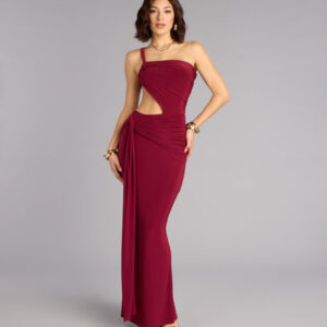 Windsor Bold Curve One-Shoulder Maxi Dress