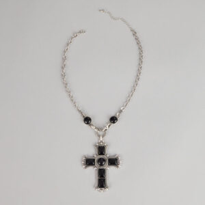 Bold Details Cross Statement Necklace