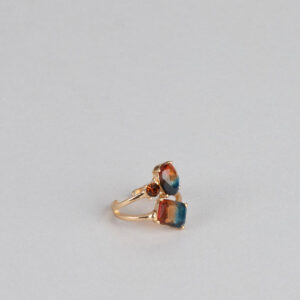 Bold Horizon Rhinestone Statement Ring