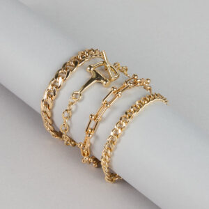 Bold Moves Chunky Chain Bracelet Set