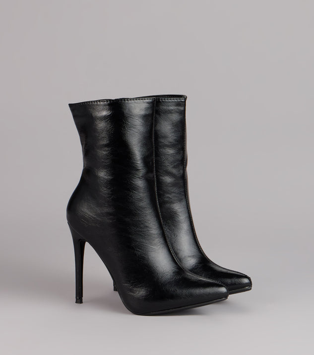Windsor Bold Step Faux Leather Booties