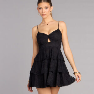 Windsor Boldly Sweet Lace Ruffle Mini Dress Boldly Sweet Lace Ruffle Mini Dress