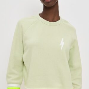 Bolt Rugby Stitch Cropped Crew Sweatshirt